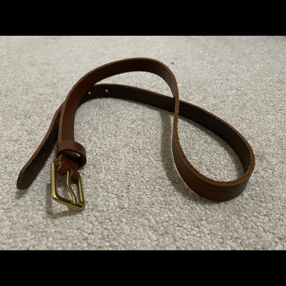 Dark Brown Leather Belt